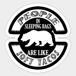 Camping Grizzly Bear Soft Taco Sticker